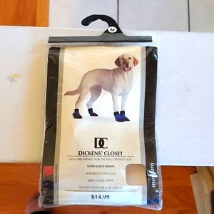 Dickens Closet Tuffy Fleece Red Dog Boots-Medium